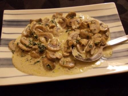 Cogumelos com Molho de Limão e Gengibre