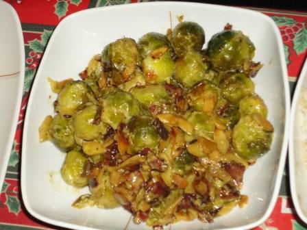 Couve-de-Bruxelas com Bacon e Amêndoas