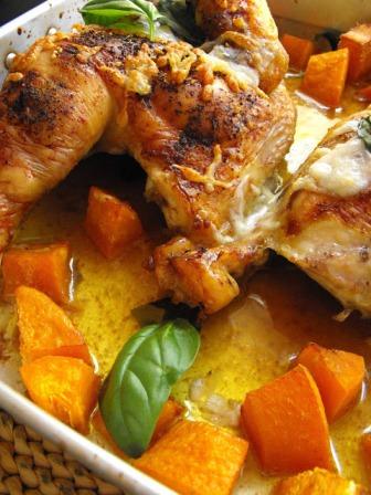 Frango do Campo no Forno com Abóbora