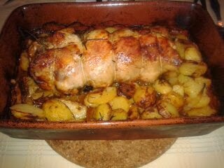 Frango Recheado com Queijo, Fiambre e Chourição