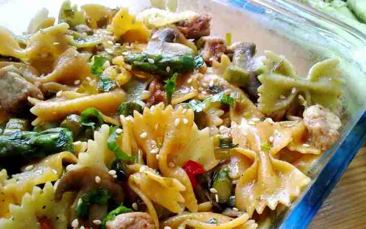 Lombo de Porco Salteado com Espargos